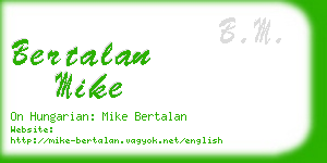 bertalan mike business card